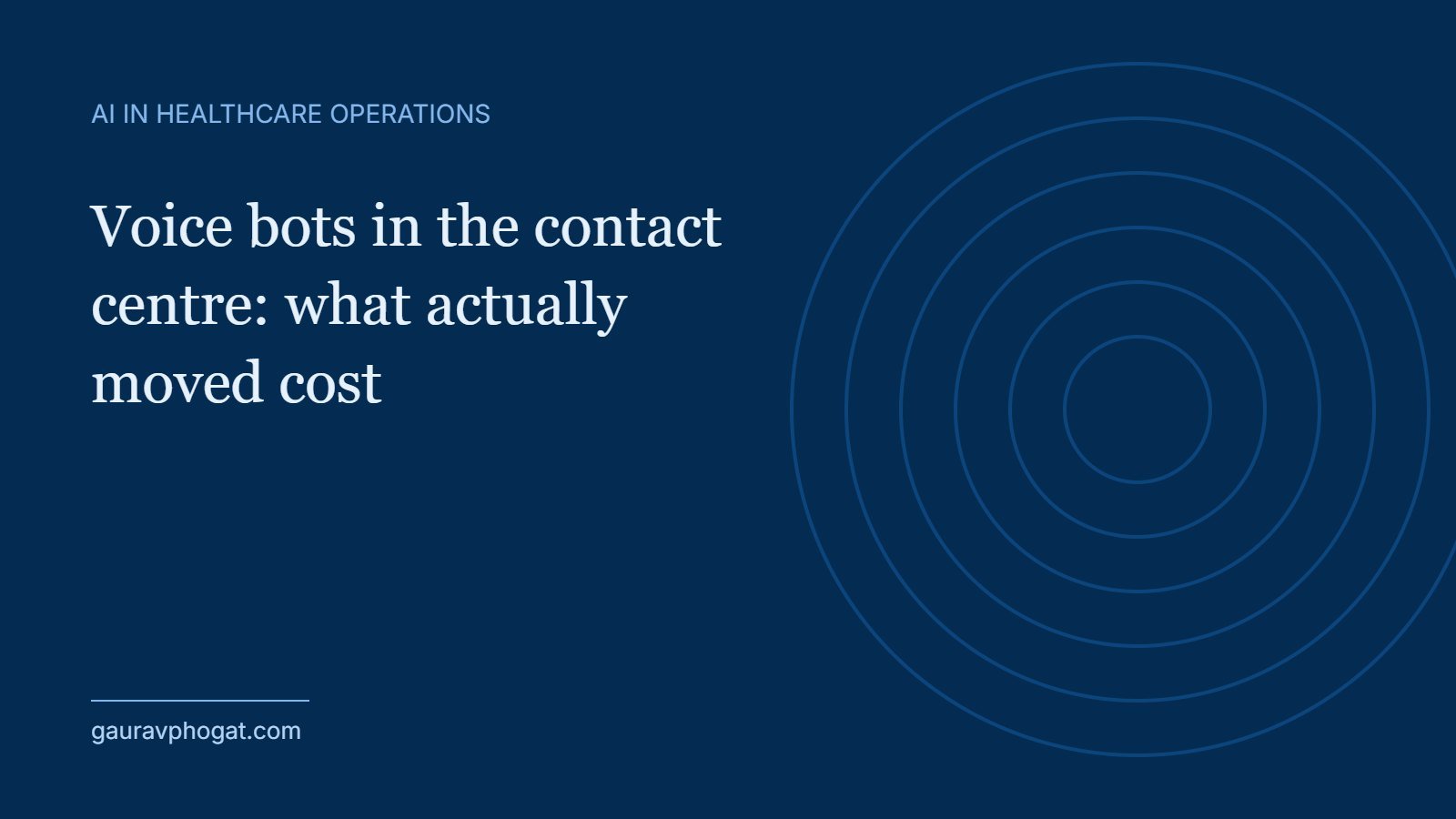 Voice bots in the contact centre: what actually moved cost