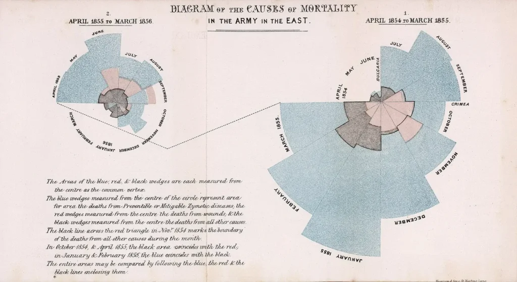 Florence Nightingale's diagram of the causes of mortality in the army in the East