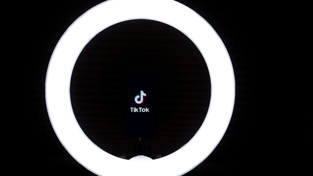 Ring light used for recording social media video