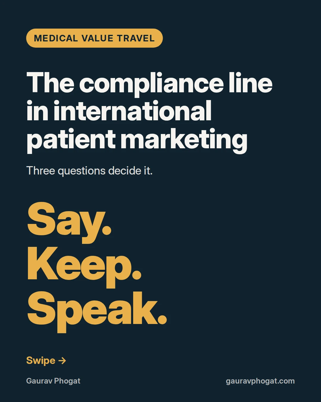 International patient marketing compliance: cover slide